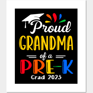 Pre-K Graduation grandma Last Day of School Proud Family of a 2023 Graduate Posters and Art